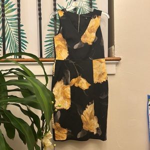 White House Black Market midi floral dress.  Size 4 sleeveless in EUC